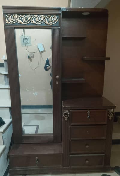 Dressing table and mirror