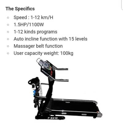 Motorized Treadmill, F-6410 Model