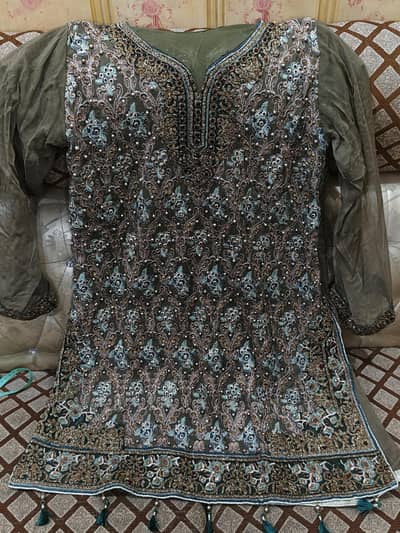 Chiffon Shirt & Banarsee Trouser.