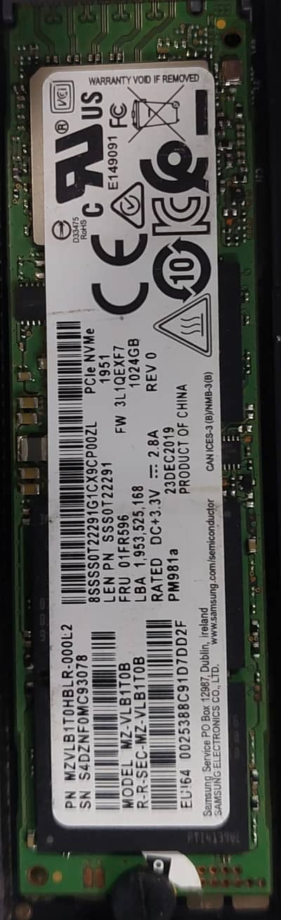 SAMSUNG 1TB SSD NVME