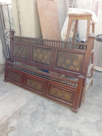 king size solid bed full wood urgent sell