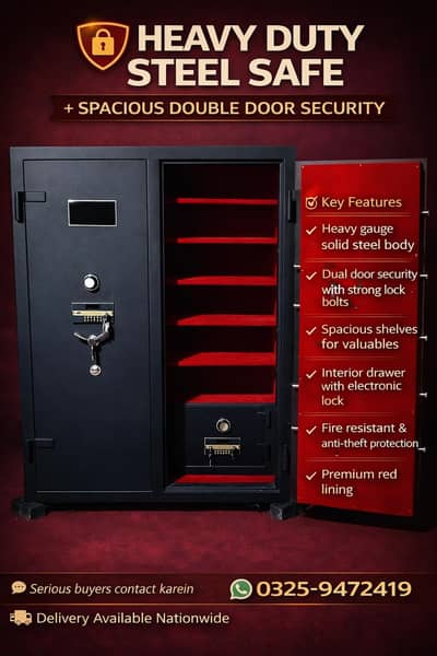 FIREPROOF GUN SAFE STEEL SAFE GUN LOCKER CASH LOCKER CUSTOM SAFE