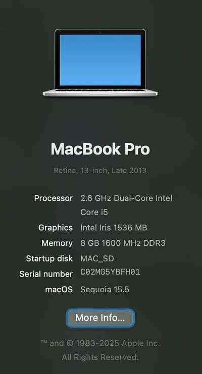 Mac Book Pro 2013 | 512GB | 8GB Ram