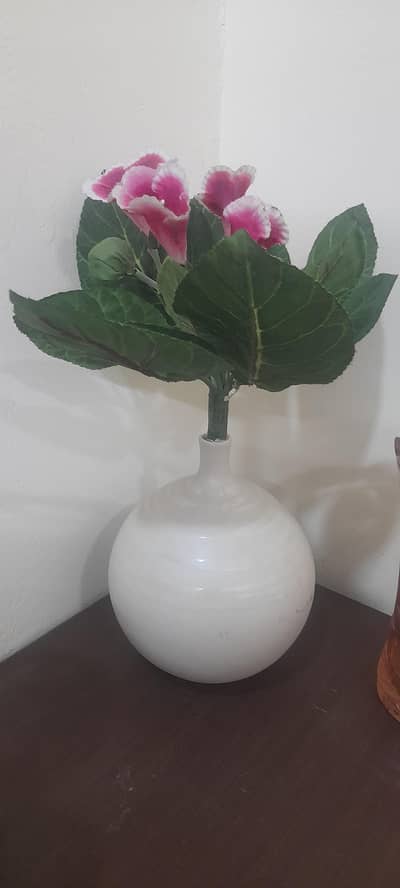 vase with artificial flowers