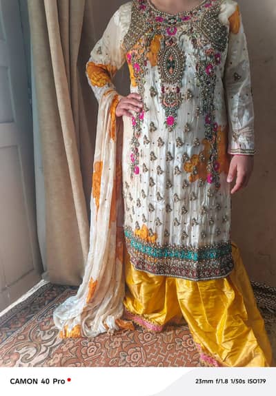 wedding wear heavy shirt with sharara