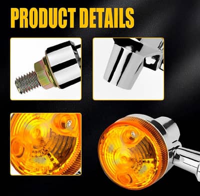 pack of 4 universal motorcycle  Turn signal  indicator (Amber ish