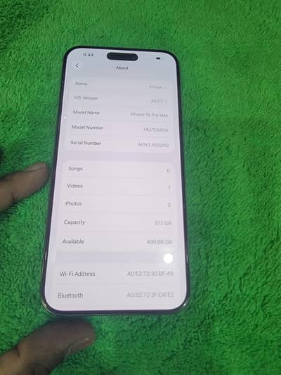 apple i founn15 pro max pta 512 gab 10 /10