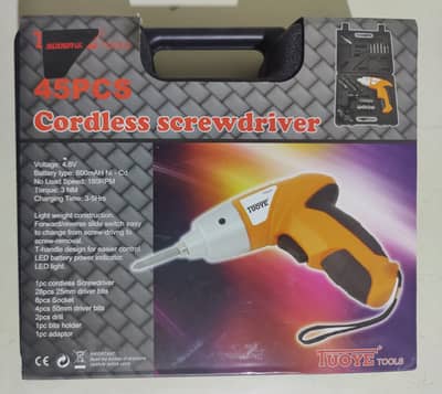 Suoer 4.8V Mini Rechargeable Electric Screwdriver 45pcs Bidirectional