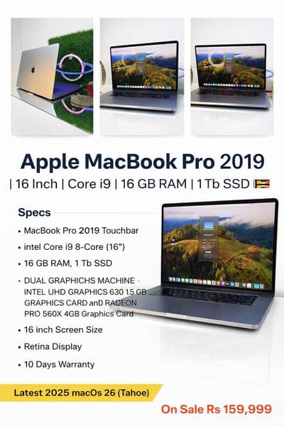 Apple MacBook pro 2019 16 inch core i 9 1 tb