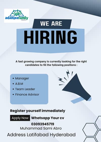 Join Adamjee Family Takaful's growing team! *