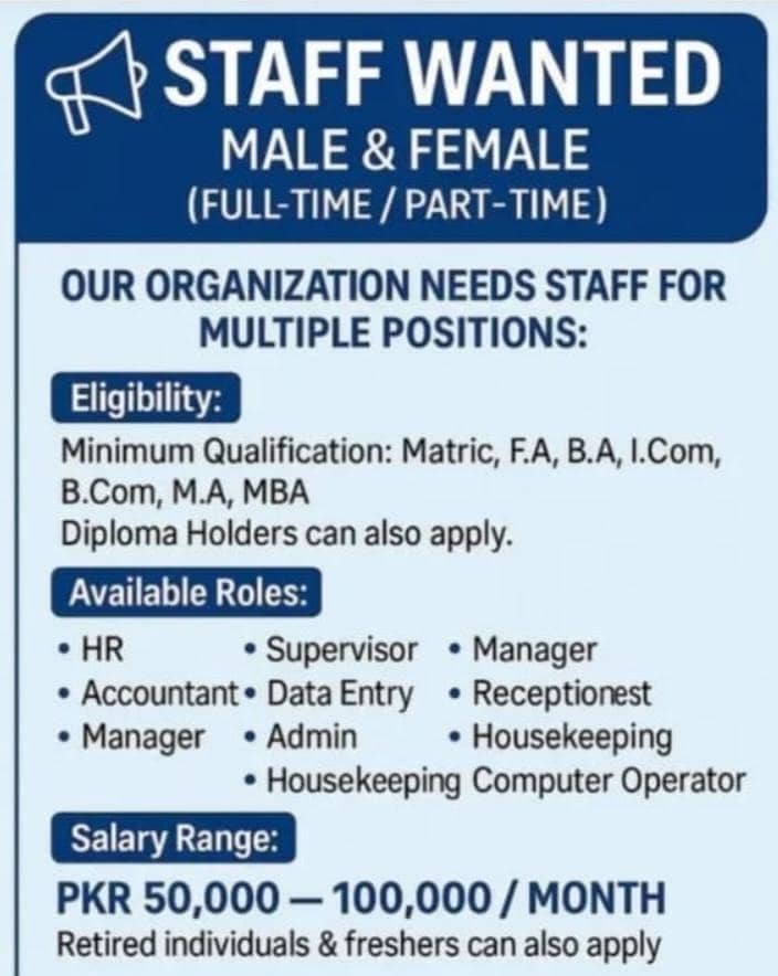 Multiple staff required 0