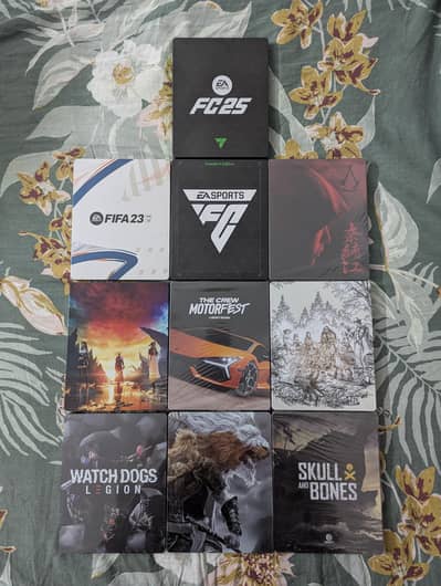 steelbook final fantasy, elden ring, assassins creed, crew, fc