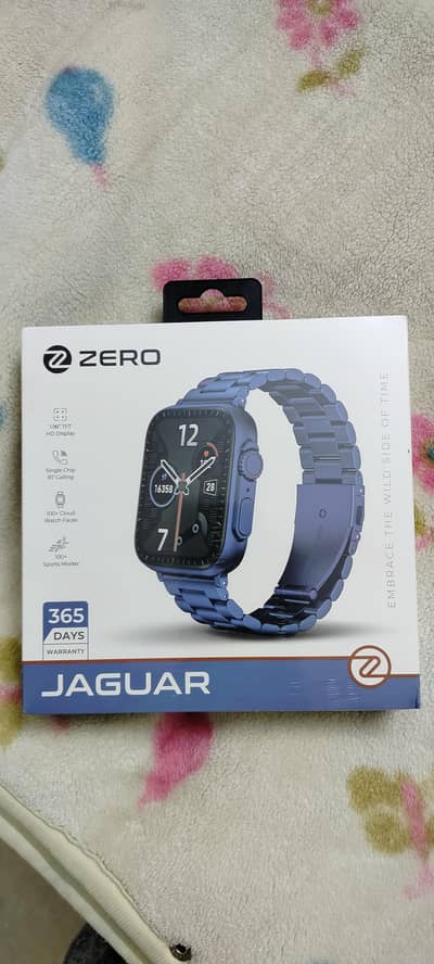 Zero Jaguar HD Display BT Calling Smart Watch, Blue Metal