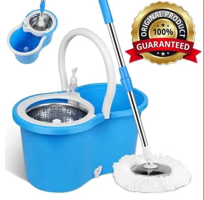 Premium Stainless Steel Mop, Spin Mop, 360 Rotating Mop