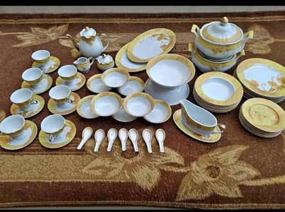 7 pcs serving marble dinner set avaiilable