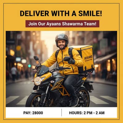 Rider job for restaurant