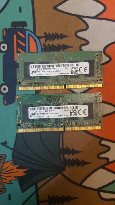 2x Micron 4GB DDR4 2666MHz RAM
