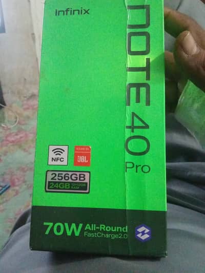 infinix note 40 pro  12+12 gb 256gb 10/10 condition