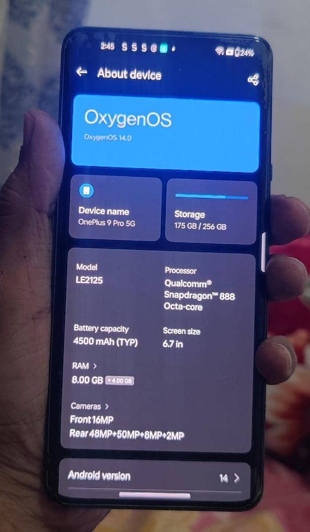 OnePlus 9pro 8 256 gb patch 6