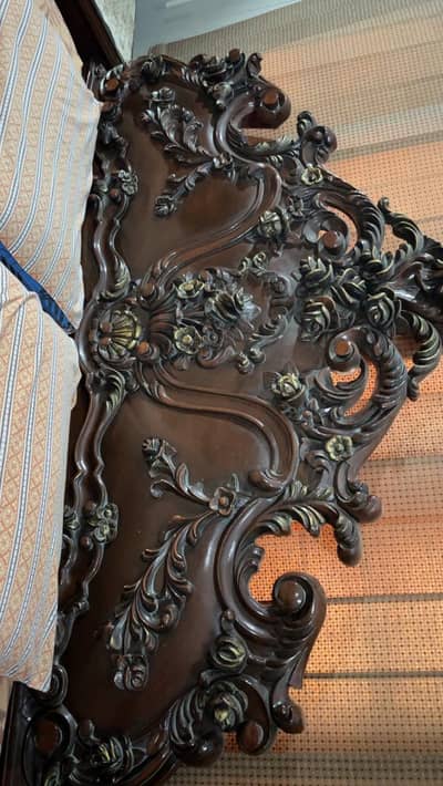 Bed set with , side tables , divider , dressing table & 5 wardrobe