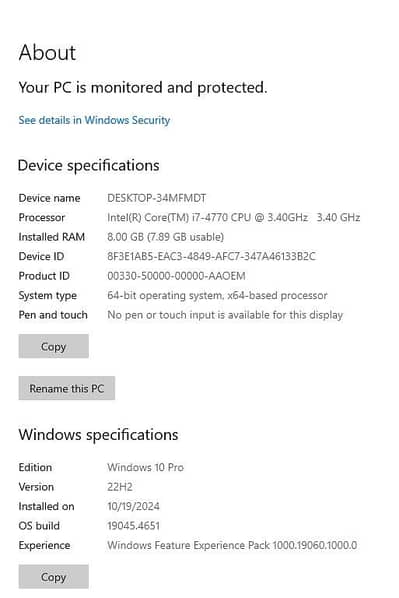 Core i7 4th Gen Gaming/Office PC with 22" Dell LED