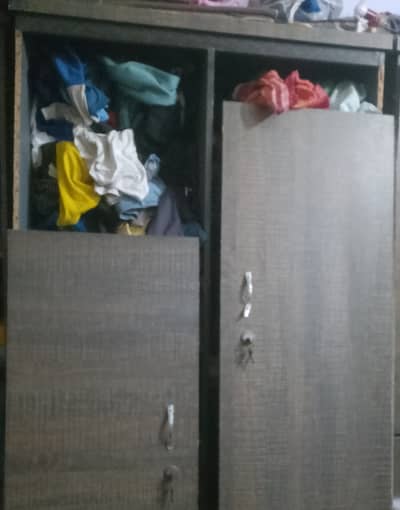 Wooden Almari and book shelf