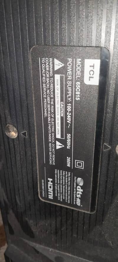 TCL 65 inches LED penal broke ha