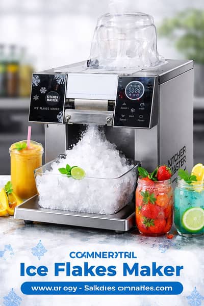 Ice Flakes Maker Machine Slush Machine Popcorn Soda Water Cotton Candy