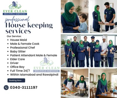 Babysitter, House maid, Cook, Nanny, Couple, Drivers, Patient care