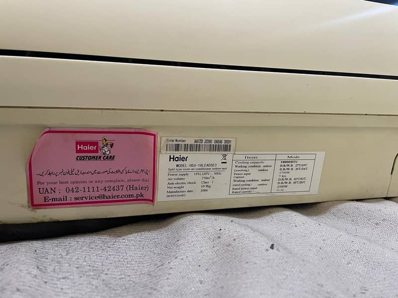 Haier Split AC used 2