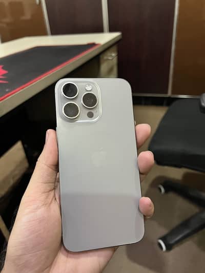 Iphone 15 PRO MAX PTA Approved 256gb Natural titanium 10/10