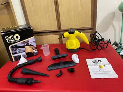 Mini Yellow Hand Held Steam Cleaner &Garment Steamer with Accessories