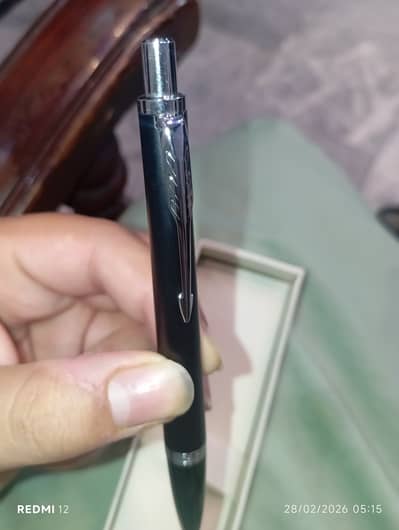 Parker IM Black Chrome Trim Ballpoint Pen.