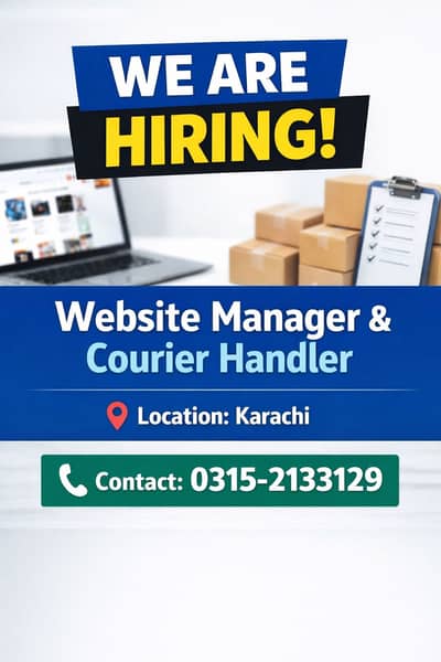 Website Manager & Courier Handler Required – Toy Store