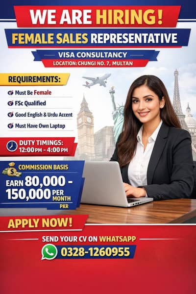 Part time Sales Representative Female