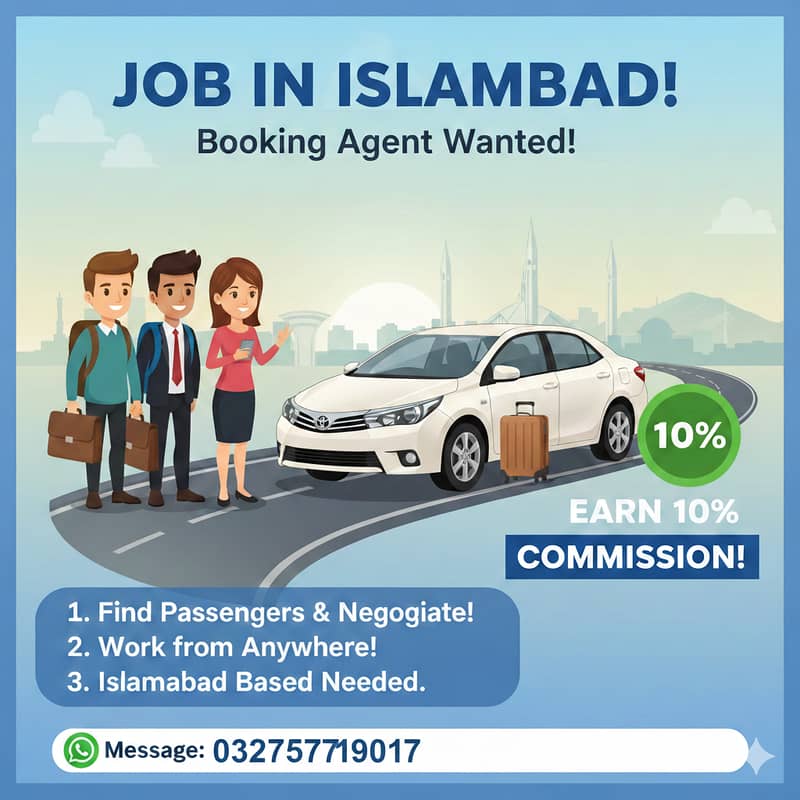 Booking Agent (Islamabad Based) - Car Rental - 1111825173