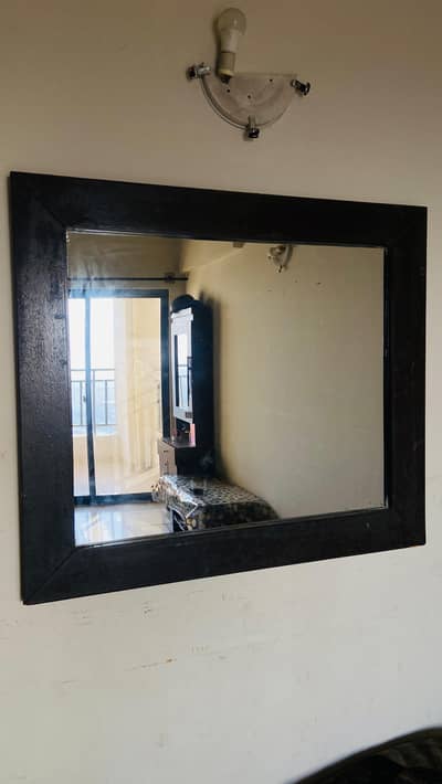 Wooden Dressing-Size Mirror