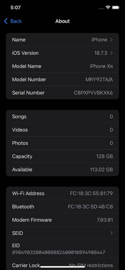 Iphone xr 128gb dual PTA approved