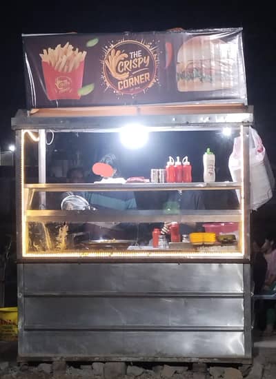 Burger and Fries Setup - Pure Stainless Steel Heavy Counter