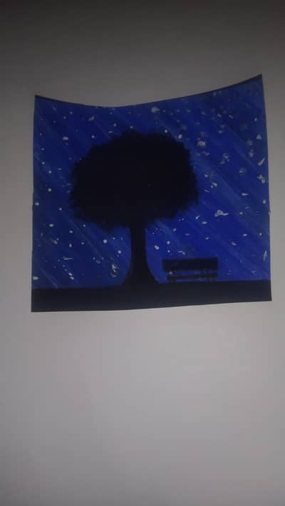 BEAUTIFUL ALONE SKY PAINTING UNDER A BEAUTIFUL TREE