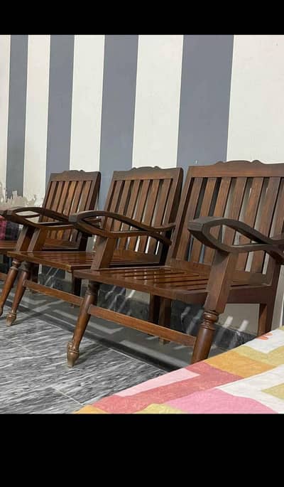 pure wood 6 chairs with doublebed  available for sale