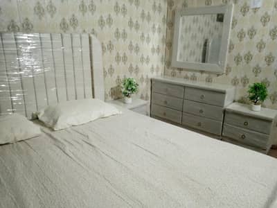 wooden bed / king size bed / bed set / velvet bed