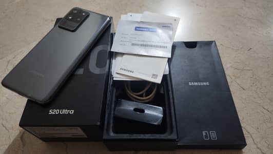 Samsung s20 ultra5g official approved box 12.128gb