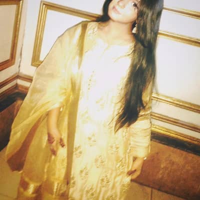 off white-golden 3 pc dress