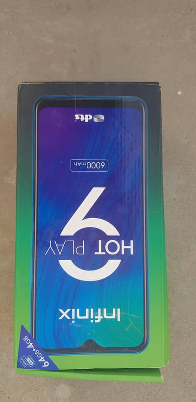 Infinix Hot 9 Play 6000mah battery 4+64 with box sale or exchange