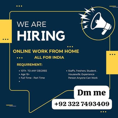 Part time job available. online job, Earning at home