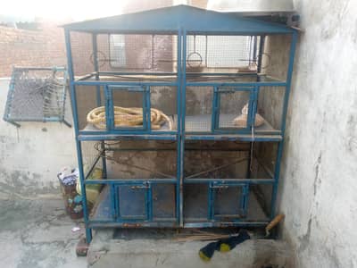cage for sale condition 10 by 9 cage ka vate 90 kilo hai