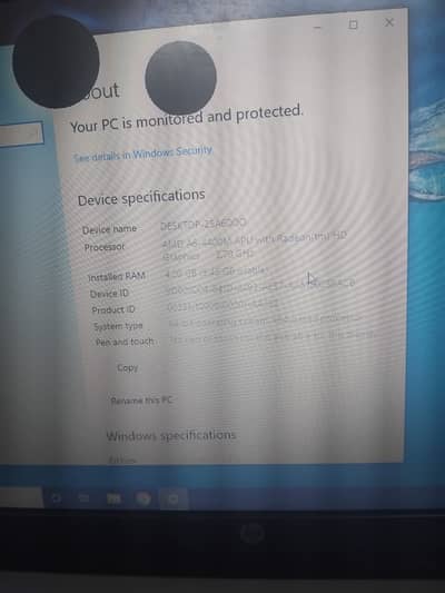 HP  AMD Redeon Graphics 512 mb   Laptop for Sale