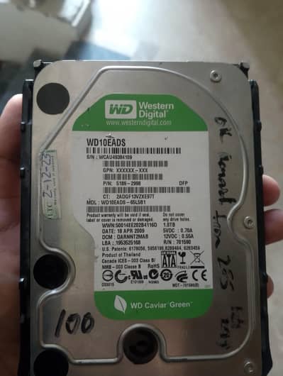 1 terabyte HDD WD Caviar Green