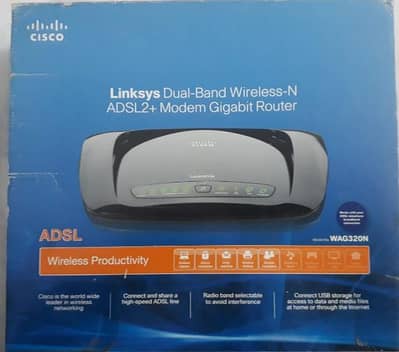 Linksys Dual Band N ADSL2 Modem + Wifi Wireless Router  0300-9438099
